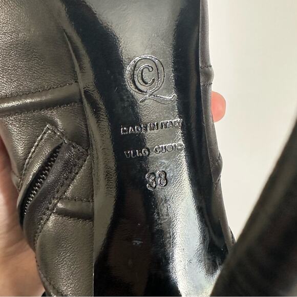 Alexander McQueen Studded Biker Ankle Booties Black  IT 38 Lace Up Stiletto - Picture 13 of 14